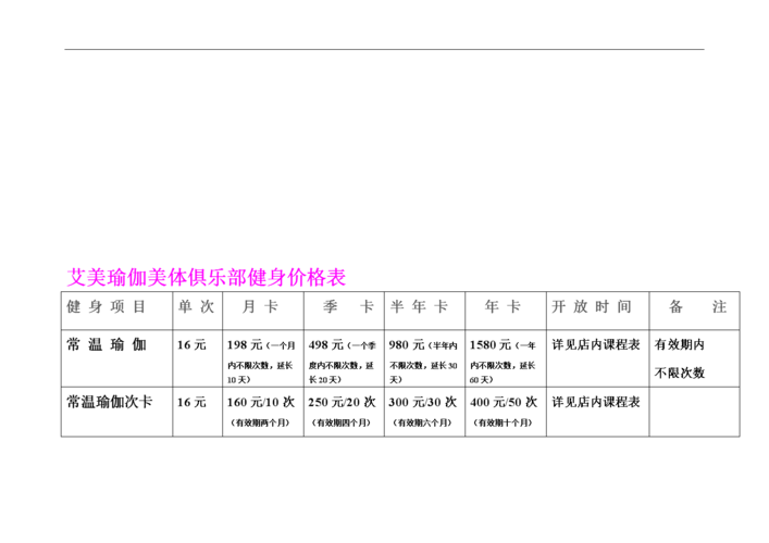 健身房減肥項目收費(fèi)标準,健身房減肥項目收費(fèi)标準表